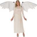 Rubies Mechanical Angel Costume Wings for Themed Parties and Halloween, White