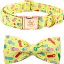 Elegant Little Tail Bowtie Dog Collar for Small to Large Dogs (X-Large (Pack of 1), Flip Flops)