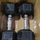 CAP Barbell Rubber Coated Dumbbell Weight Set With Vertical Rack | 100 Lb, 150 Lb, And 210 Lb Options