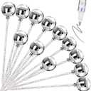 12 Pcs Disco Ball Ballpoints Pen Bulk Silver Glitter Mirror Ball Fancy Pen for Disco Party Favors 70s 80s Birthday Writing Journaling Gift Office Supplies