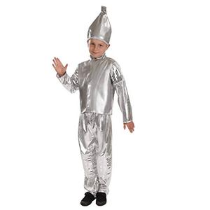 fun shack Tin Boy Costume for Kids, Kids Book Character Costumes Boys, World Book Day Costume Boys Silver, Medium