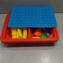Toddler Sensory Kids Table with Lid | Sensory Bin | Kidoozie | Mega Block Compatible Lid | Indoor Outdoor Use , Red, G02521 17 x 12.5 x 11 inches