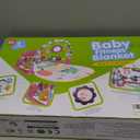 Baby Gym Play Mat, Musical Activity Center for Baby, Kick and Play Piano Gym, Tummy Time Play Mat for Newborn Babies Infants Boys Girls 0-3-6-9-12 Months (Pink)