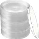 Tergy 200 Pack Disposable Clear Plates 5 Inch Plastic Dessert Plates Wedding Cake Appetizers Plates for Party Dinner BBQ Travel