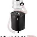 VEVOR Cyclone Dust Separator with Metal Tank, 4" Retrofit Cyclone Separator for Dust Collectors, ABS Material With 2" Hole O.D. Connector & Hose for Wet/Dry Shop Vacuums, Fits 13.21 Gallon Tank