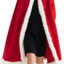 Adult Children Christmas Santa Robe Cape, Velvet Red Hooded Cloak Party Costume Masquerade Cape