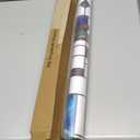 Stained Glass Window Film,23.6" x 35.4" 3D Decorative Static Cling Window Privacy Film,Non-Adhesive UV Blocking Heat Control Window Film (Simple Squares)