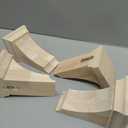 4 Pcs 3 1/2" W x 3 3/4" D x 6" H Traditional Wood Corbels Wooden Shelf Brackets Unfinished Paintable Solid Wooden Bracket for Doorway Home Shelves Cabinet Furniture Support