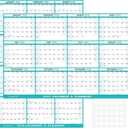 32" x 48" 2026 Wall Calendar, Folded Wet & Dry Erase Wall Calendar 12 Month, Annual Yearly Planner Yearly Laminated Calendar 2026 Horizontal/Vertical, with Julian Dates