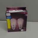Philips LED Vintage Flicker-Free Clear Straight ST19 Dimmable, Eyecomfort Technology, 400 Lumen, Daylight(5000K), 4.4W=40W, Title 20 Certified, E26 Base, 2-Pack (564864)