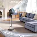 DREO Fan for Bedroom, 2026 Upgraded, 90ft Airflow, 20dB Quiet Fan, 90° Oscillating Standing Fan for Whole Room, DC Motor, 8+H Speeds, 3 Modes, 38-42'' Adjustable Height, 8H Timer, 105° Manual Vertical