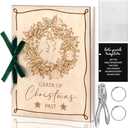 Personalized Christmas Card Holder, 6x8 inches Cards of Xmas Past Binder Keepsake, Holiday Photo Keeper Album (Xmas-Engraved)