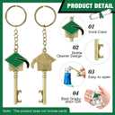 Simgoing 24 Pcs Graduation Party Favor for Guest 2026 Graduation Keychain Bronze Cap Bottle Opener Class of 2026 College Celebration Party Supplies(Green)
