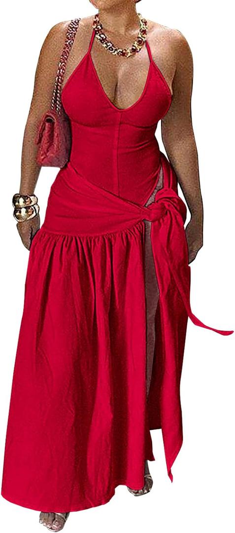 Womens Beach Swimsuit Cover Ups 2 Piece Maxi Skirt Sets Summer Bodysuit Tops Sarong Coverup Wraps Vacation Outfits (Red) Womens Beach Swimsuit Cover Ups 2 Piece Maxi Skirt Sets Summer Bodysuit Tops Sarong Coverup Wraps Vacation Outfits (Red)