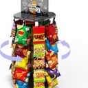 Metal Chip Rack Display Stand 5 Tiers 40 Clips Chip Bag Holder