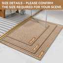 Bath Mat Bathroom Rugs Non Slip Washable, Soft Braided Ultra Thin Bath Mat, Super Absorbent Quick Dry Bath Rug Shower Mat, Rubber Backing, Fit Under Door Bathroom Floor Tub, Brown 20" x 31"