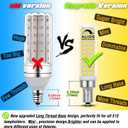 ALIDE E12 100W Dimmable Candelabra LED Light Bulbs Equivalent, Natural White 4000K,1000 Lumen C7 T6 Dimmable E12 10W LED Chandelier Bulbs for Ceiling Fan Pendant Salt Lamp,5 Pack