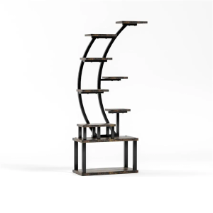 ZeHuoGe Plant Stand indoor 9-Tiered 63.6" Tall Plant Stand with 5 Grow Lights, Adjustable Lighting Modes(5/3/2 Lights), 10-Level Dimming & 3 Timer Settings, Energy-Efficient, Perfect for Plant Growth