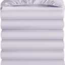 Maple&Stone Twin Fitted Sheet Only - Bulk Pack of 6 Bottom Sheets - Premium Soft & Breathable, Brushed Microfiber Fabric for Twin Size, Lilac Purple