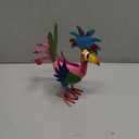 7.9" Garden Rooster Statues Sculpture, Metal Rooster Statues, Outdoor Animal Statue, Chicken Ornaments Yard Art for Backyard Patio Lawn Decorations (Blue)