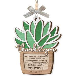 4 x 2025 Thank You Ornaments - Thank You Gifts for Women Men Boss, Coworkers, Friends, Meaningful Employee Teacher Appreciation Gifts at Christmas, Thankful Friendship Ornament for Christmas Tree