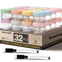 32-Pack Leakproof 4oz Glass Baby Food Jars With Lids - BPA Free, Freezer & Microwave Safe