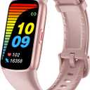 Zeacool Fitness Tracker with 24/7 Heart Rate, Blood Oxygen Sleep Monitor, 123 Sports Modes Calories Smart Watch,IP68 Waterproof Step Counter Activity Trackers Health Pedometer for Women Men (Pink)