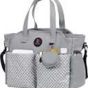 Diaper Bag Tote: Large Tote Baby Bag Boy Diaper Bag Stylish Girl Diaper Bag,Shoulder Mommy Bag (Grey)