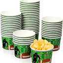 Game Day Football Bowls - 9 oz Paper Cups & Disposable Bucket for Tailgate Dinner (48 Pieces, Cool Style)