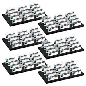 6 Pack of 360 Slots Black Foam Name Badge Holder 4.25 Inches Slots Name Badge Organizer Tray Organizer Name Badge Display Desktop ID Card Sign Organizer for Desk Office School(6, Black)