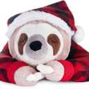 My OLi Sloth 15in Stuffed Animal Three Toed Sloth Wearing Pajamas and Nightcaps Soft Hugging Pillow for Bedtime Plush Animal Gifts for Babies Kids Girls Boys