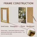 8x10 Picture Frame, Ornate Vintage Gold Photo Frames with HD Glass for Wall Hanging and Tabletop Display, 8 x 10 Antique Photo Frame with Distressed Rust-Like Finish, Retro Home Decor