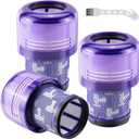 Improvedhand Filter Replacements for V11 Animal, V11 Torque Drive Detect Cordless Vacuum, Replace Part # 970013-02 (3Pack)