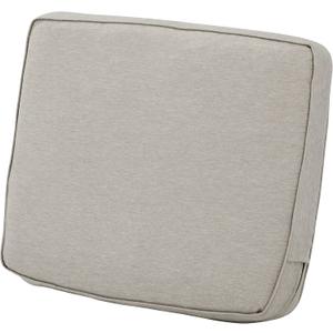 Classic Accessories Montlake Water-Resistant 25 x 22 x 4 Inch Patio Lounge Back Cushion, Heather Grey, Outdoor Loveseat Cushions