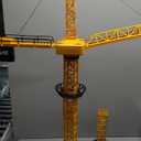 Liberty Imports 6 Channel RC Mega Tower Crane, 50.4 inch Tall 2.4GHz Remote Control Construction Site Toy 680° Rotation Lift Model with Tower Lights and Sounds for Kids