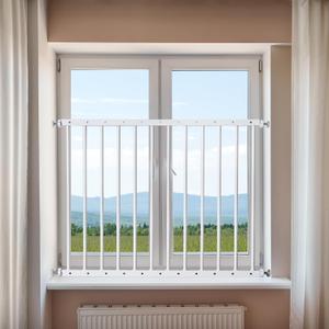 Window Safety Guards for Children,Adjustable 32.9"-35" Wide Window Guards Kids, Child Safety Guard Prevents Accidental Falls(White, 1 Piece)