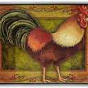 Rooster Kitchen Rugs and Mats 39 X 20 Inch Non Slip Anti Fatigue Washable Mat Chicken French Country Throw Carpet for Farmhouse Home Kitchen/Office/Bathroom Decor