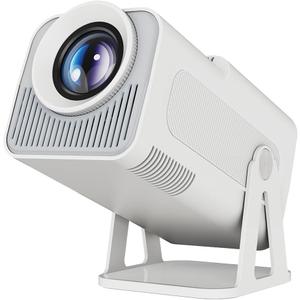 Smart Mini Projector 320ANSI Native 1080P 4K Support with Official Apps, Portable Projector with WiFi and BT for Home Theater/Outdoor/Bedroom HY320 NTV (White)