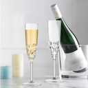 16 Pack Plastic Champagne Flutes, Shatterproof Reusable Fancy Crystal Clear Champagne Glasses, 5 oz Acrylic Unbreakable Elegant Party Drinking Cocktail Wine Glasses Wedding Birthday Bar Goblets