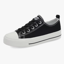 DSWED Toddler Little Kid Sneakers Boys Girls Canvas Shoes Classic Cotton Expandable No Tie Laces Slip On Sneakers Size 36 Kids/5.5
