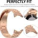 (4 Pack) Watch Band Adapter Compatible for Google Pixel Watch 2 Connector, 20mm Stainless Steel Metal Replaceable Connection Adapter for Google Pixel Watch 2 2023/Pixel Wacth 2022, Rose Gold