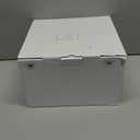 UNIQOOO White & Gold Heart Lock Acrylic Card Box, Modern DIY Wedding & Occasion Box, 10x10x5.5 inches