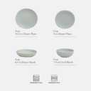 Gibson Elite Zion Mist 16 Piece Stoneware Reactive Glaze (Service for 4) Ceramic Plates and Bowls Modern Organic Dinnerware Set - Blue