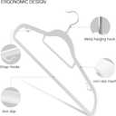 60 Pack Thin Space Saving Hangers, No Slip Clothes Hangers with Non Slip Textured and 360° Hook - Plastic Hanger, Closet Organizer for Shirt, Pants, Suit, Skirt, Coat - Ivory White