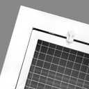 HVAC Premium 6" x 30" Cube Core Eggcrate Return Air Filter Grille for 1" Filter - Aluminum - White [Outer Dimensions: 8.5" x 32.5"]