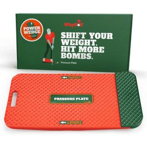 WHYGOLF Swing Trainer Pressure Plate with Power Wedge  Improve Weight Shift, Balance & Accuracy  Golf Training Aid for Increased Power & Control  Teaching Tool for Club Practice & Drills
