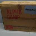 Alpha Camper Set of 2 Folding Portable Stadium Seat Chair for Bleachers with Arm Rest, Black Grey