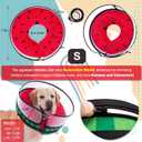 Inflatable Dog Cone Collar with Enhanced Anti-Licking, Soft Neck Donut for Dogs Cats, Recovery Pet Cone Collar After Surgery for Dogs (Watermelon, Small)