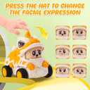 Push and Go Toy Cars for 1 2 3 Years Old Boys Toddlers Girls Kids Animal 360 Rotate Face Changing Baby Cars Toys Infant 6-12-18 Months Toys for First Birthday Gifts for One Two 1-3 Year Old