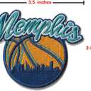 7 x Mjshop29 Basketball Fans Memphis Logo Patch Embroidery Basketball Fan Favorite Team Iron On Sew On Embroidered Patch